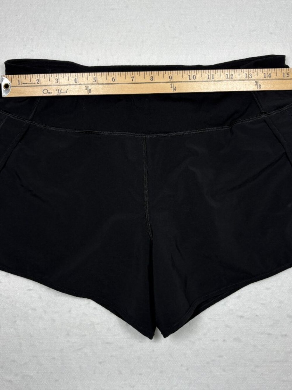 CRZ YOGA Women's Black Quick-Dry Running Shorts Lined Zip Pocket Athleisure M - Picture 3 of 6